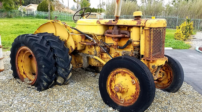 Scrap old farm equipment